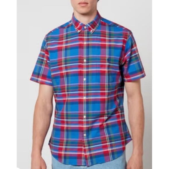 Polo Ralph Lauren Men’s Checked Cotton Shirt Short Sleeves Big And Tall 3TG - Picture 1 of 8
